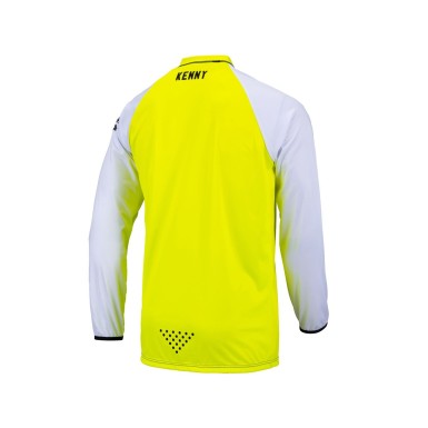 Kenny Maillot Defiant White Neon Yellow - Purebike