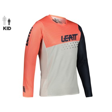 Leatt Maillot Enfant MTB Gravity 4.0 Coral - Purebike