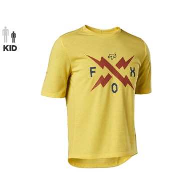 Fox Maillot Ranger Enfant SS Pear Yellow - Purebike
