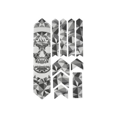 All Mountain Style Kit protections de cadre Extra 10 pièces - Fractal Skull - Purebike