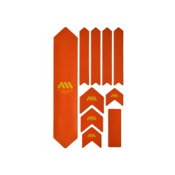 All Mountain Style Kit protections de cadre Extra 10 pièces - Orange / Jaune - Purebike