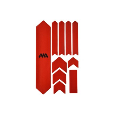 All Mountain Style Kit protections de cadre Extra 10 pièces - Rouge - Purebike