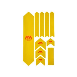 All Mountain Style Kit protections de cadre Extra 10 pièces - Jaune / Orange - Purebike