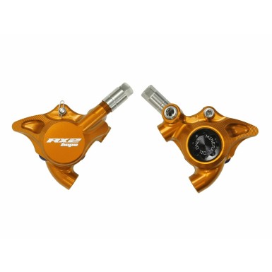 Hope Etrier complet RX2 Flat Mount - Version Minérale - Orange - Purebike