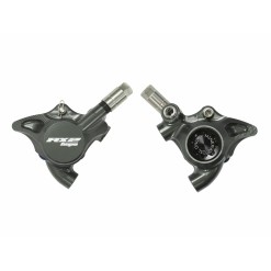 Hope Etrier complet RX2 Flat Mount - Version Minérale - Smoke - Purebike