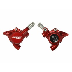 Hope Etrier complet RX2 Flat Mount - Version Minérale - Rouge - Purebike