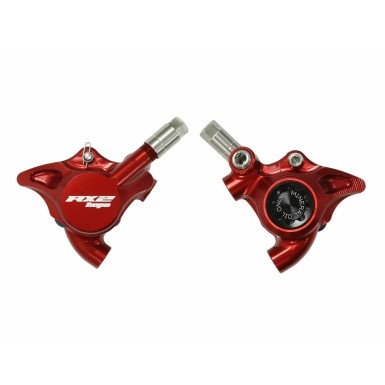 Hope Etrier complet RX2 Flat Mount - Version Minérale - Rouge - Purebike
