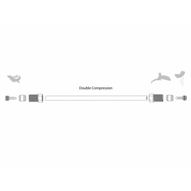 Sram Kit de durite hydraulique Double Compression - 2000 mm - Noir - Purebike