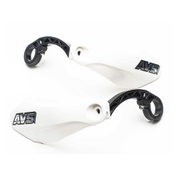 AVS Protège mains avec pattes plastique - Blanc - Purebike
