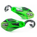 AVS Protège mains avec pattes aluminium - Vert / Noir - Purebike