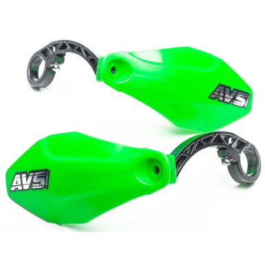 AVS Protège mains avec pattes plastique - Vert - Purebike