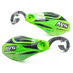 AVS Protège mains avec pattes aluminium - Vert clair / Noir - Purebike