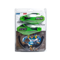 AVS Protège mains avec pattes aluminium - Vert clair / Noir - Purebike