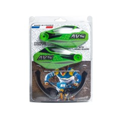 AVS Protège mains avec pattes aluminium - Vert clair / Noir - Purebike