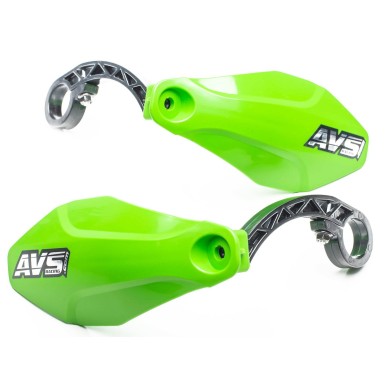 AVS Protège mains avec pattes plastique - Vert clair - Purebike