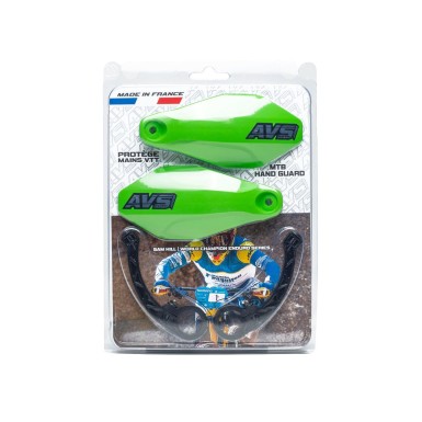 AVS Protège mains avec pattes plastique - Vert clair - Purebike