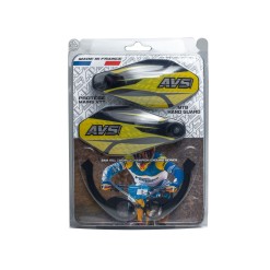 AVS Protège mains avec pattes aluminium - Noir / Jaune - Purebike