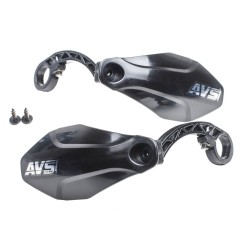 AVS Protège mains avec pattes plastique - Noir - Purebike