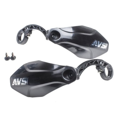 AVS Protège mains avec pattes plastique - Noir - Purebike