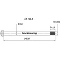 Black Bearing Axe avant F12.5 - L119 - M12x1 - 15 mm (Route) - Purebike