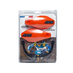 AVS Protège mains avec pattes plastique - Orange - Purebike