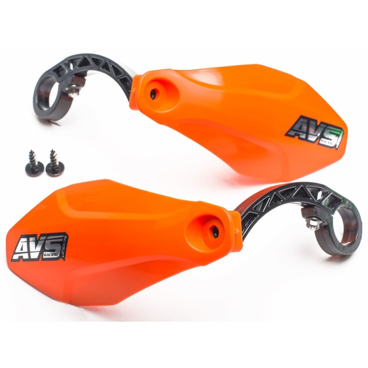 AVS Protège mains avec pattes plastique - Orange fluo - Purebike