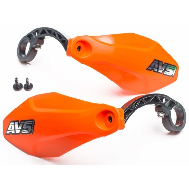 AVS Protège mains avec pattes plastique - Orange fluo - Purebike