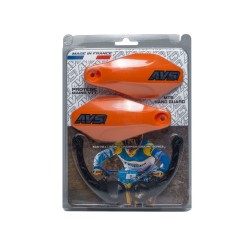 AVS Protège mains avec pattes plastique - Orange fluo - Purebike