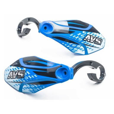 AVS Protège mains avec pattes aluminium - Bleu foncé / Noir - Purebike