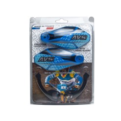 AVS Protège mains avec pattes aluminium - Bleu foncé / Noir - Purebike