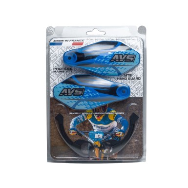 Protège mains avec pattes aluminium - Bleu foncé / Noir