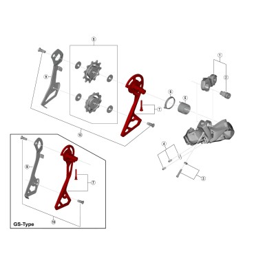 Chape externe pour dérailleur Ultegra Di2 R8050