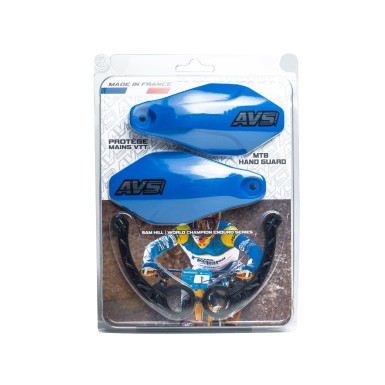 AVS Protège mains avec pattes plastique - Bleu foncé - Purebike