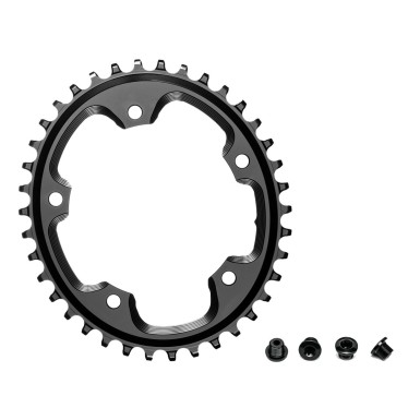 Plateau Cyclocross Oval Narrow Wide 110 mm 5 Trous Noir