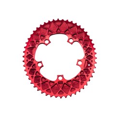 Absolute Black Plateau Ovale Premium - 5 trous 110 mm pour Sram - Rouge - Purebike