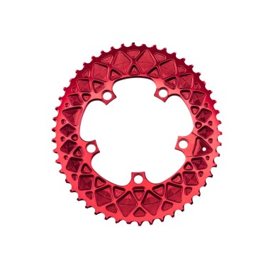 Plateau Ovale Premium - 5 trous 110 mm pour Sram - Rouge