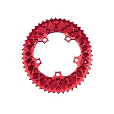 Absolute Black Plateau Ovale Premium - 5 trous 110 mm pour Sram - Rouge - Purebike