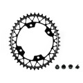 Plateau Gravel Oval Narrow Wide 110 mm 4 Trous Noir - Purebike*