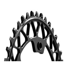 Plateau Gravel Oval Narrow Wide 110 mm 4 Trous Noir - Purebike*