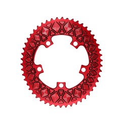 Absolute Black Plateau Ovale Premium - 5 trous 110 mm (non Sram) - Rouge - Purebike