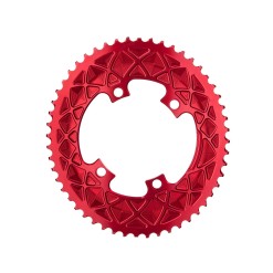 Absolute Black Plateau Ovale Premium - 4 trous 110 mm (Shimano asymétrique) - Rouge - Purebike