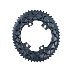 Absolute Black Plateau Ovale Premium - 4 trous 110 mm (Shimano asymétrique) - Gris - Purebike