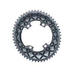 Absolute Black Plateau Ovale Premium - 4 trous 110 mm M9100/8000 - Gris - Purebike
