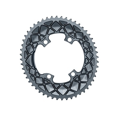 Absolute Black Plateau Ovale Premium - 4 trous 110 mm M9100/8000 - Gris - Purebike