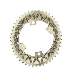 Absolute Black Plateau Ovale Sub Compact Premium - 4 trous 110 mm - Champagne - Purebike