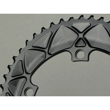 Absolute Black Plateau Ovale Premium - 5 trous 130 mm - Noir - Purebike