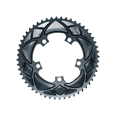 Absolute Black Plateau Premium - 5 trous 110 mm (non Sram) - Gris - Purebike