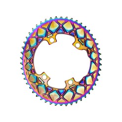 Absolute Black Plateau Ovale Premium - 4 trous 110 mm M9100/8000 - PVD Rainbow - Purebike